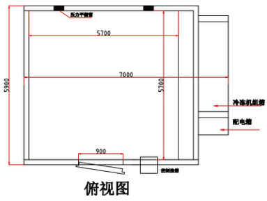 恆溫恆濕房俯視圖